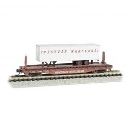 Bachmann Industries N 52'6" Flatcar w Piggyback Trailer WM WM