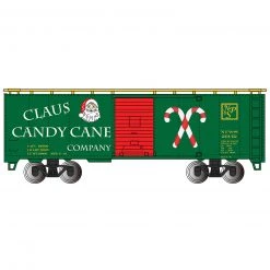 Bachmann Industries HO 40' PS-1 Box Claus Candy Cane Co