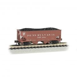 Bachmann Industries N 55-Ton 2-Bay Hopper PRR Tuscan Red #705934