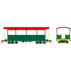 Bachmann Industries On30 Spectrum Excursion Car Green Red Roof