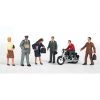 Bachmann Industries HO City People with Motorcycle (7) -Bachmann Sales Shop BAC33101 A0 JVA3G956