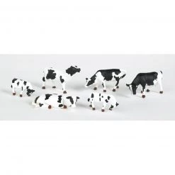 Bachmann Industries HO Cows, Black & White (6)