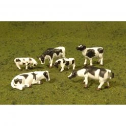Bachmann Industries O Cows, Black & White (6)