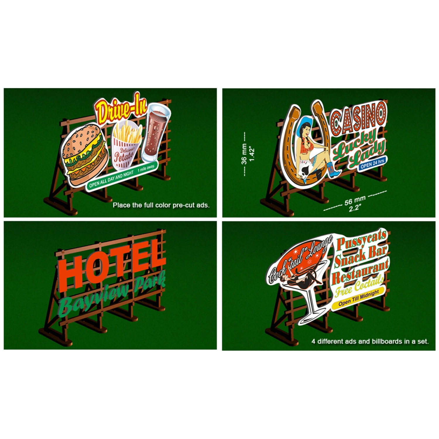 Bachmann Industries HO KIT Laser Cut Outdoor Billboard (4) 3 Bachmann Industries HO KIT Laser Cut Outdoor Billboard (4)