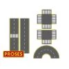 Bachmann Industries N SCALE UV PRINTED PVC ASPHALT ROAD SET -Bachmann Sales Shop BAC39125 A0 A87IIR84