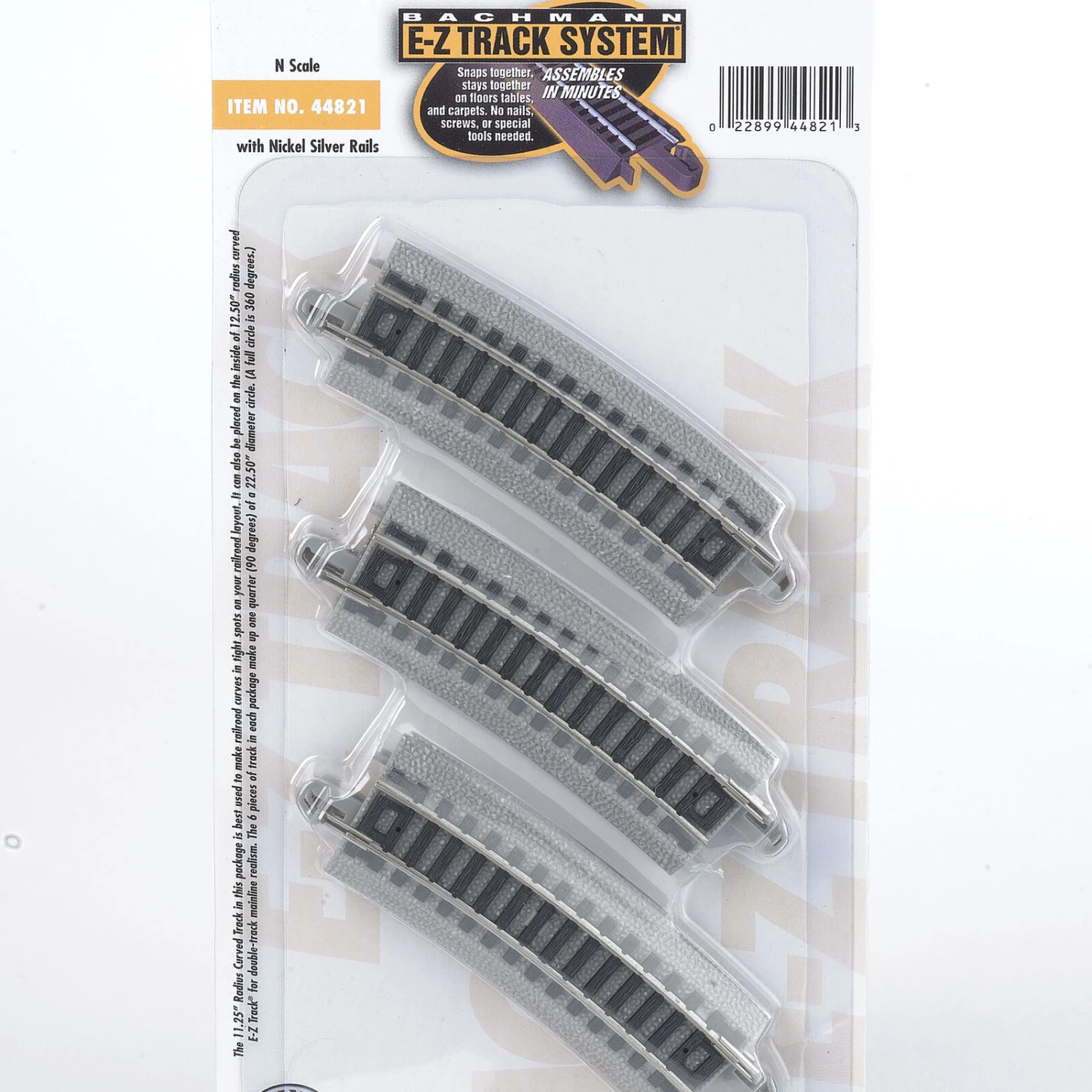 Bachmann Industries N NS EZ 11.25" Radius 1/2 Curve (6) 3 Bachmann Industries N NS EZ 11.25" Radius 1/2 Curve (6)