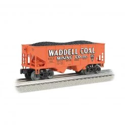 Bachmann Industries O Williams 55-Ton 2-Bay Hopper with Load,Waddell Coal