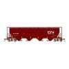 Bachmann Industries HO 4-Bay Cylindrical Hopper with FRED, CN/Oxide Red